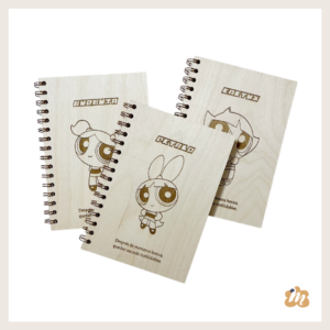 Cuaderno tapas de madera con grabado personalizado