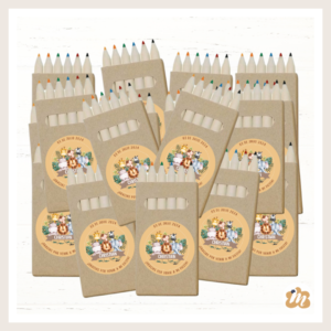 Cajitas de lapices para los invitados