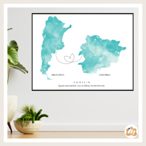 Lámina Mapa acuarela