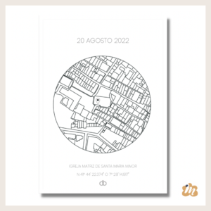 Lámina mapa blanco y negro