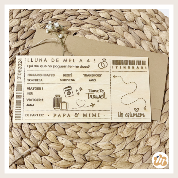Vale regalo de madera