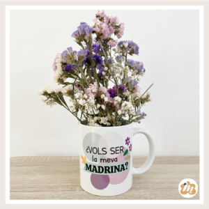 Taza con flores