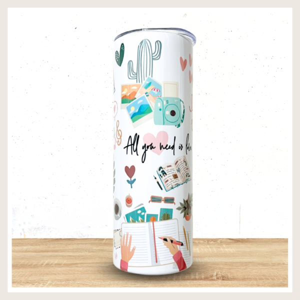 Botella térmica personalizada con pajita