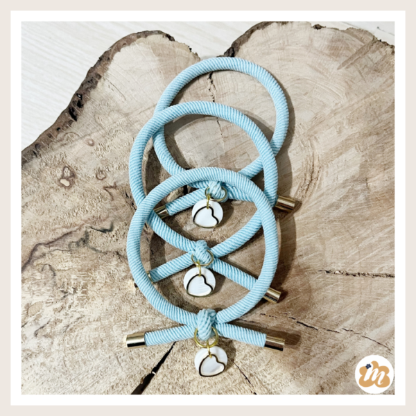 Pulsera nudo doble corazón