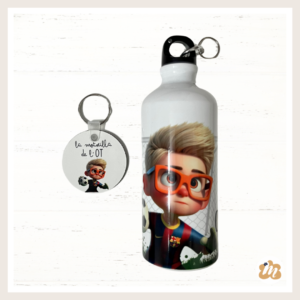 Pack cantimplora + identificador mochila