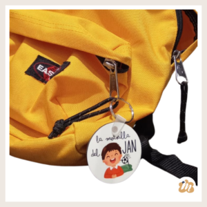 Identificador mochila ilustrado