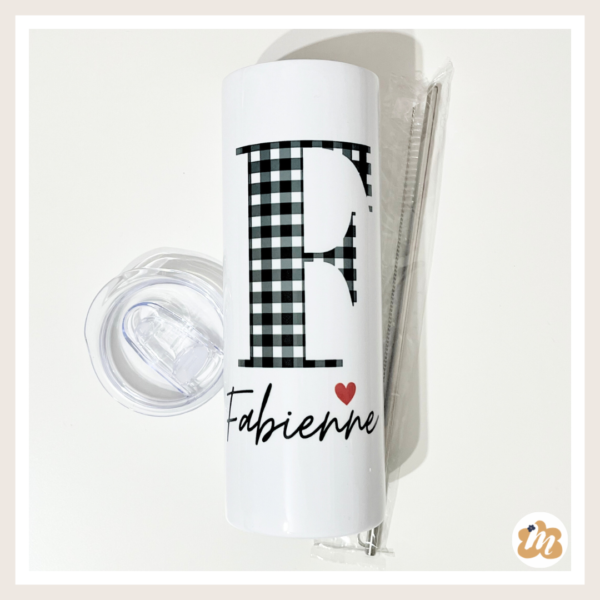 Botella térmica personalizada con pajita